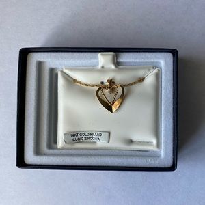 New 14KT Gold Heart Shaped Necklace